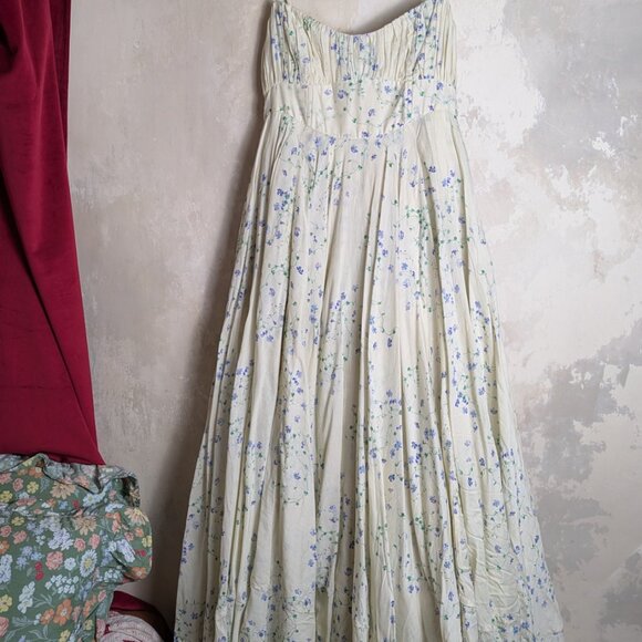 Selkie Blue Vine Roman Holiday Gown - Picture 2 of 7